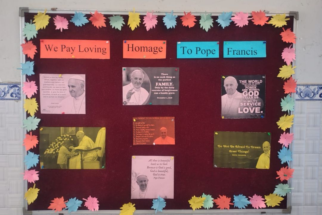 Loving Tribute to Pope Francis the head of the catholic